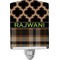 Moroccan & Plaid Ceramic Night Light (Personalized)