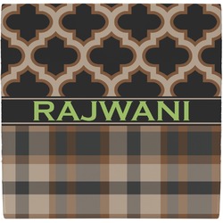 Moroccan & Plaid Ceramic Tile Hot Pad (Personalized)