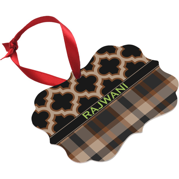 Moroccan & Plaid Christmas Ornament