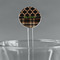 Moroccan & Plaid 5.5" Round Plastic Stir Sticks - Clear (Personalized)