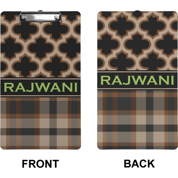 Moroccan & Plaid Clipboard (Legal) (Front + Back)