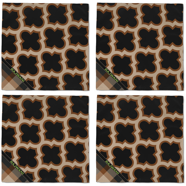 Moroccan & Plaid Cloth Napkins - Personalized Dinner (APPROVAL) Set of 4