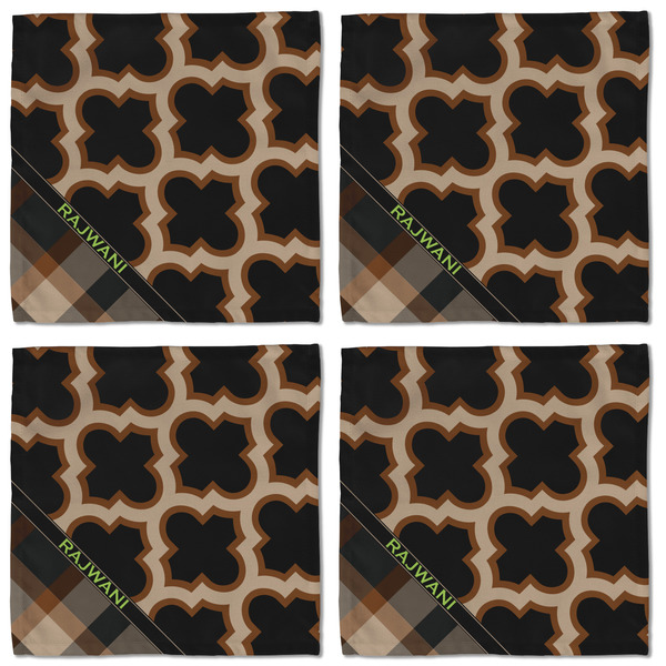 Moroccan & Plaid Cloth Napkins - Personalized Lunch (APPROVAL) Set of 4