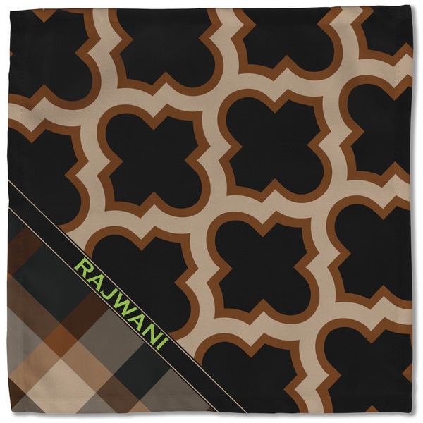 Moroccan & Plaid Cloth Napkins - Personalized Lunch (Single Full Open)