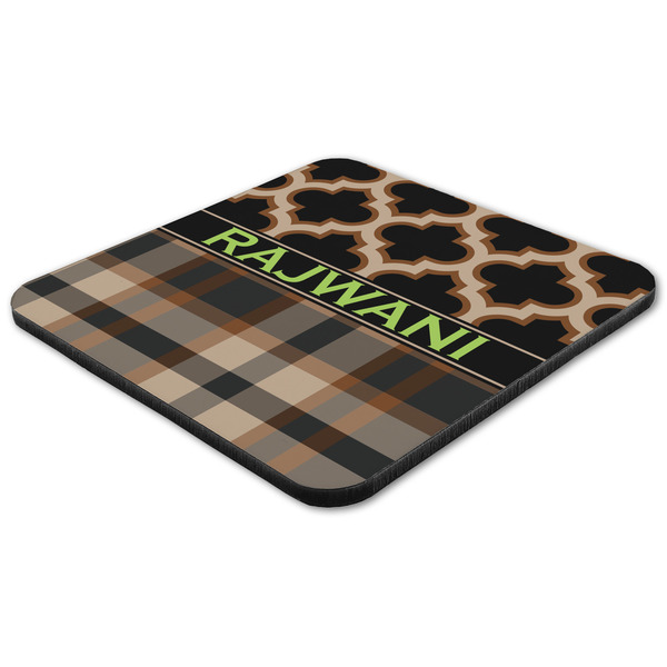 Moroccan & Plaid Coaster Set - FLAT (one)