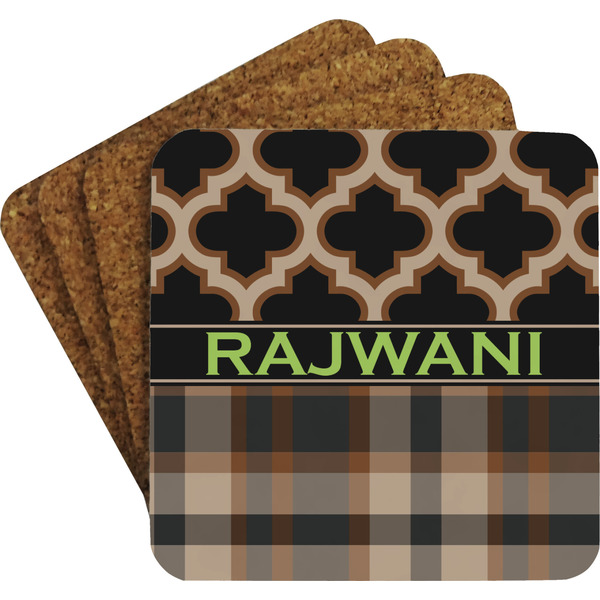 Moroccan & Plaid Coaster Set (Personalized)