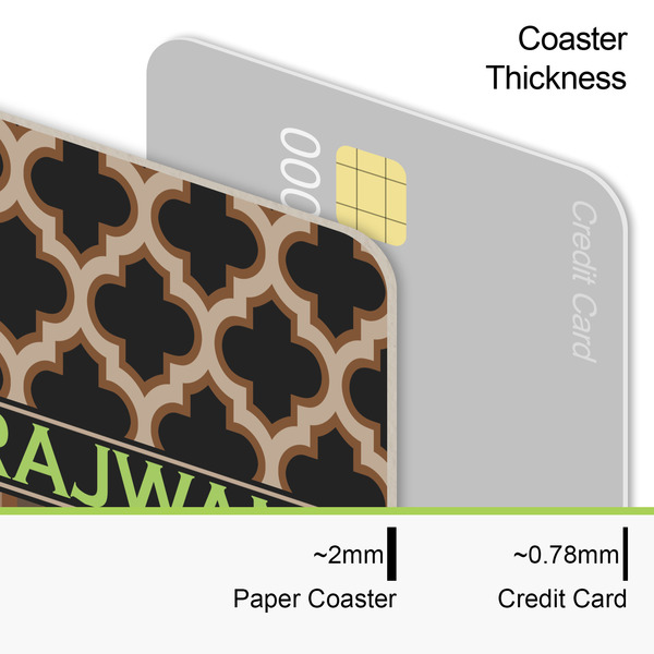 Moroccan & Plaid Coaster Thickness