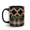 Moroccan & Plaid Coffee Mug - 11 oz - Black