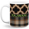 Moroccan & Plaid 11 Oz Coffee Mug - White (Personalized)