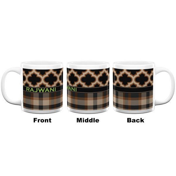 Moroccan & Plaid Coffee Mug - 20 oz - White APPROVAL