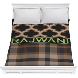Moroccan & Plaid Comforter - Full / Queen (Personalized)