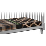 Moroccan & Plaid Crib Fitted Sheet (Personalized)