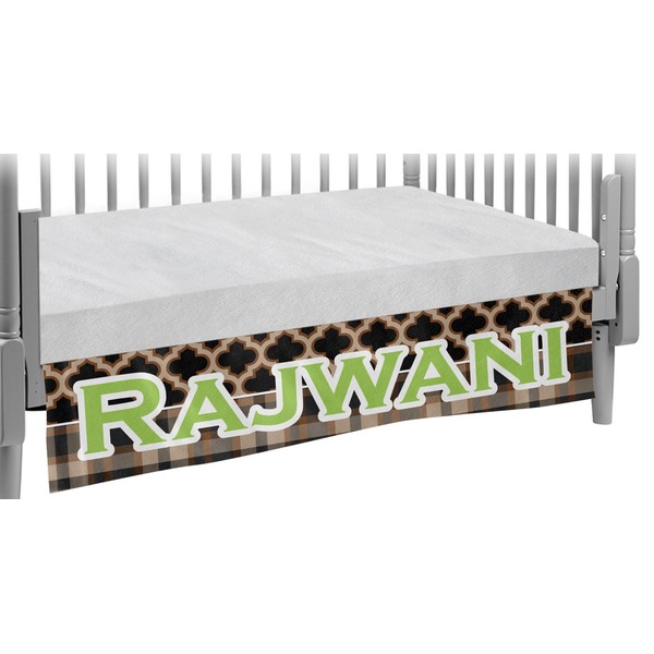 Custom Moroccan & Plaid Crib Skirt (Personalized)