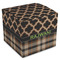 Moroccan & Plaid Cube Favor Gift Box - Front/Main