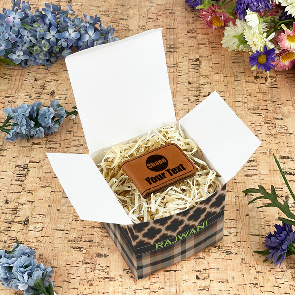 Moroccan & Plaid Cubic Gift Box - In Context