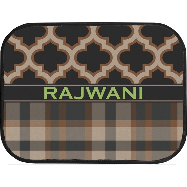 Moroccan & Plaid Custom Car Floor Mats (Back Seat)