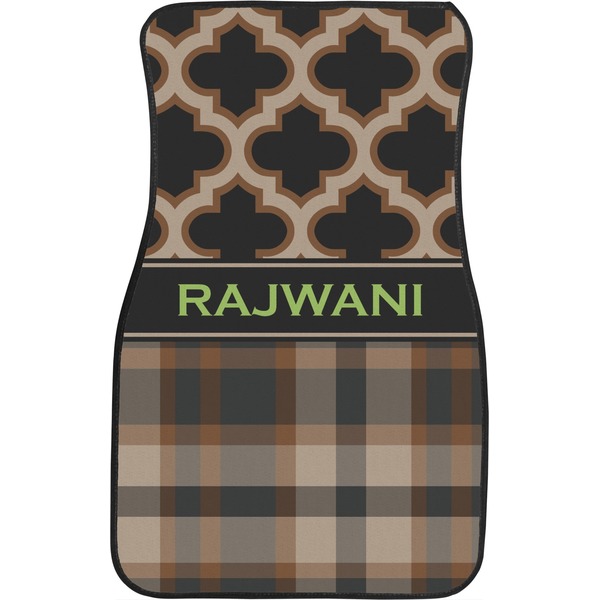 Moroccan & Plaid Custom Car Floor Mats (Front Seat)