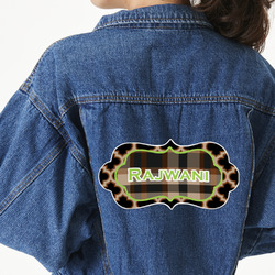 Moroccan & Plaid Twill Iron On Patch - Custom Shape - 3XL (Personalized)
