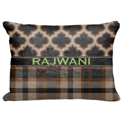 Moroccan & Plaid Decorative Baby Pillowcase - 16"x12" (Personalized)
