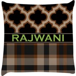 Moroccan & Plaid Decorative Pillow Case (Personalized)