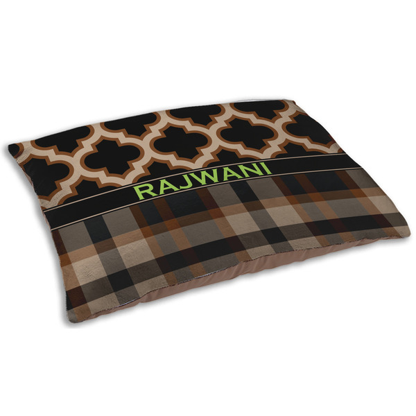 Moroccan & Plaid Dog Beds - SMALL