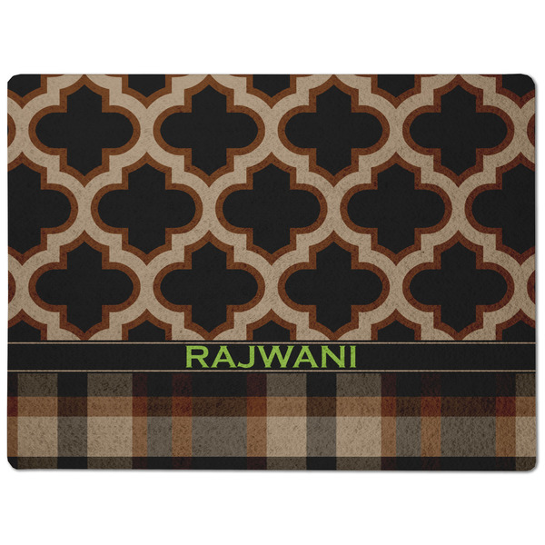 Moroccan & Plaid Dog Food Mat - Medium without bowls