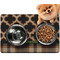 Moroccan & Plaid Dog Food Mat - Small w/ Name or Text