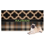 Moroccan & Plaid Dog Towel (Personalized)