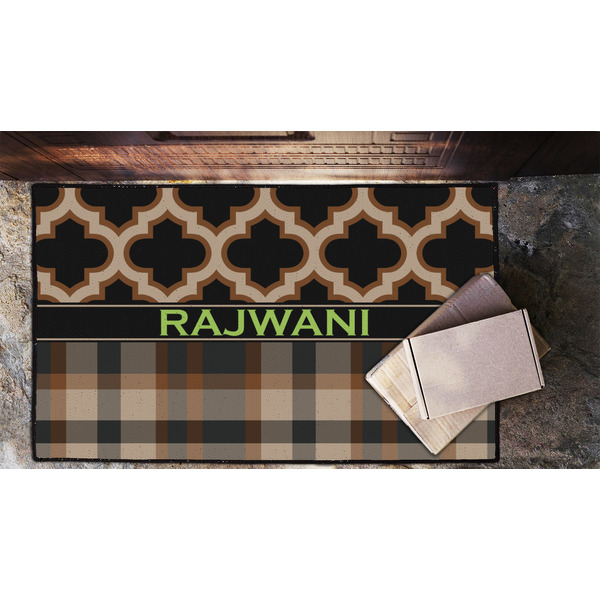 Moroccan & Plaid Door Mat - LIFESTYLE (Lrg)