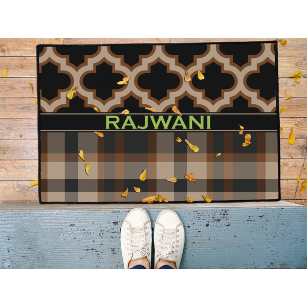 Moroccan & Plaid Door Mat - LIFESTYLE (Med)