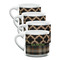 Moroccan & Plaid Double Shot Espresso Mugs - Set of 4 Front