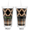 Moroccan & Plaid Double Wall Tumbler with Straw - Approval