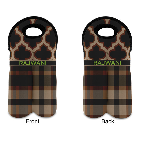 Moroccan & Plaid Double Wine Tote - APPROVAL (new)