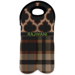 Moroccan & Plaid Wine Tote Bag (2 Bottles) (Personalized)