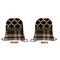 Moroccan & Plaid Drawstring Backpack Front & Back Small