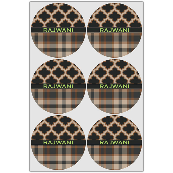 Moroccan & Plaid Drink Topper - Large - Set of 6