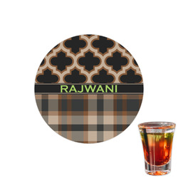 Moroccan & Plaid Printed Drink Topper - 1.5" (Personalized)