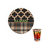 Moroccan & Plaid Printed Drink Topper - 1.5" (Personalized)