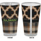 Moroccan & Plaid Pint Glass - Full Color - Front & Back Views