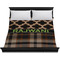 Moroccan & Plaid Duvet Cover - King - On Bed - No Prop
