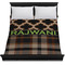 Moroccan & Plaid Duvet Cover - Queen - On Bed - No Prop