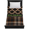 Moroccan & Plaid Duvet Cover - Twin - On Bed - No Prop