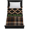 Moroccan & Plaid Duvet Cover - Twin XL - On Bed - No Prop