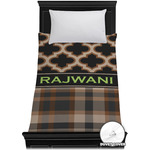 Moroccan & Plaid Duvet Cover - Twin XL (Personalized)