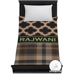 Moroccan & Plaid Duvet Cover - Twin (Personalized)