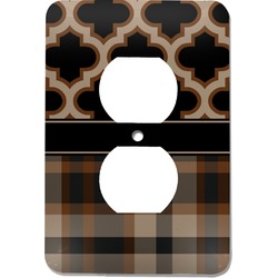 Moroccan & Plaid Electric Outlet Plate (Personalized)