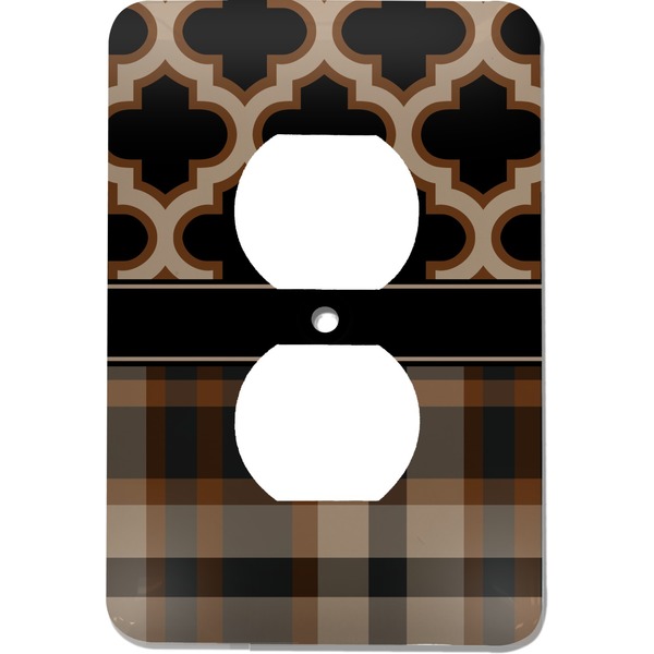 Custom Moroccan & Plaid Electric Outlet Plate
