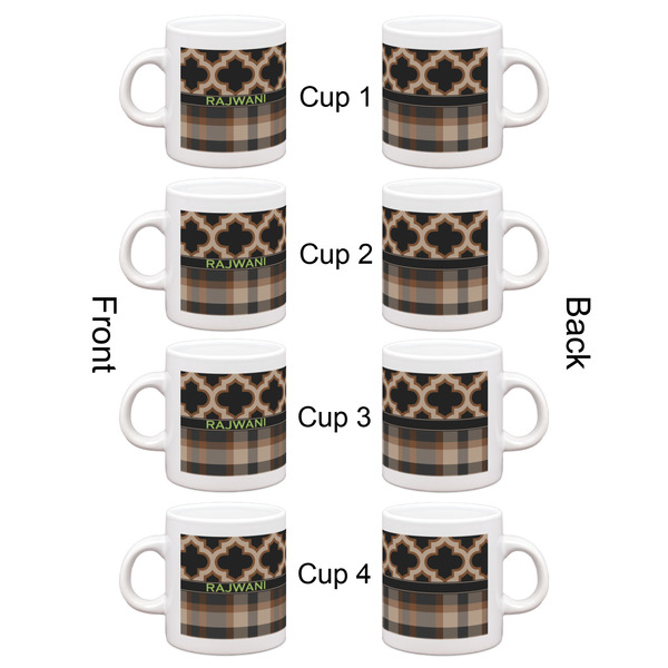 Moroccan & Plaid Espresso Cup Set of 4 - Apvl