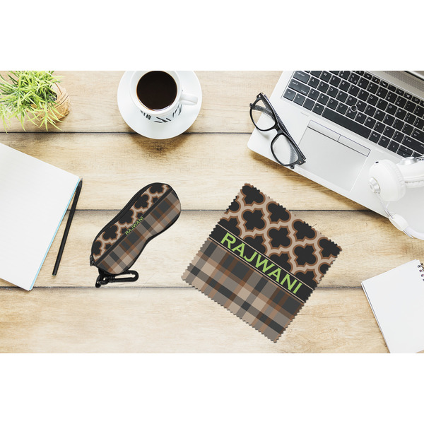 Moroccan & Plaid Eyeglass Case and Cloth Set - LIFESTYLE