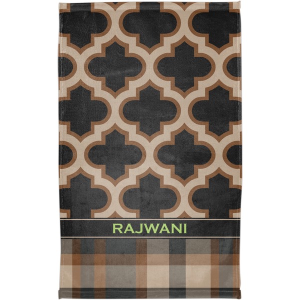 Moroccan & Plaid Finger Tip Towel - Full View
